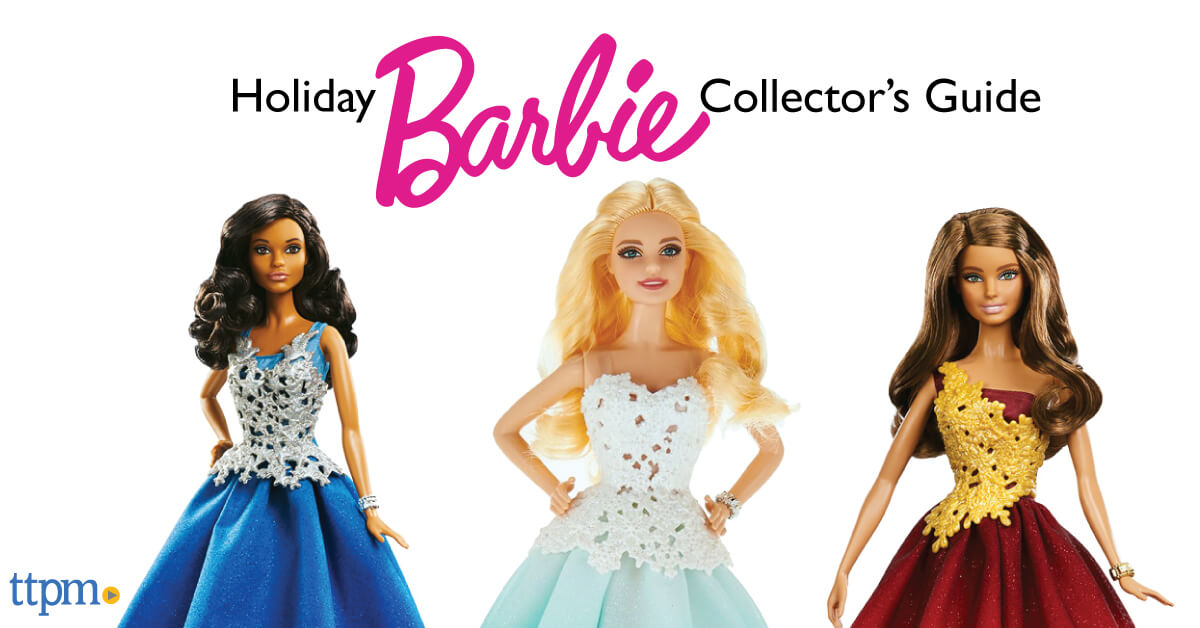 Buy Barbie Signature 2023 Holiday Collector Doll with Golden Gown and Black  Hair