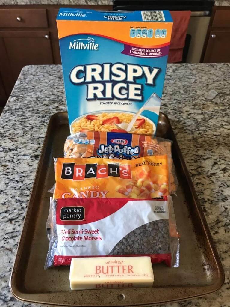 ingredients for cereal krispy treats