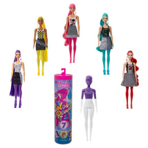 Barbie Color Reveal Color-Block Series and Chelsea Shimmer Series Dolls