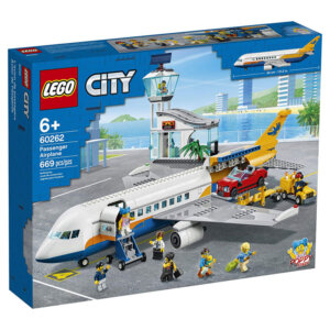 LEGO City Central Airport, Airshow Jet Transporter, and Passenger Airplane Sets