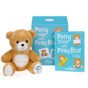 Potty Train with Pinky Bear Plush Toy and Book