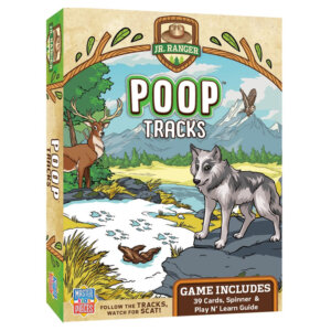 Jr. Ranger Games Poop Tracks, Grumpy Old Bear, Slug Bug State-cation, and Dino Tracks
