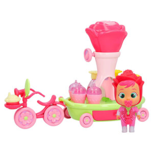 Cry Babies Magic Tears Happy Flowers Rose’s Bike Cart Playset