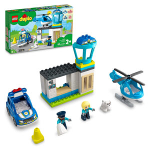 LEGO Duplo Rescue Police Motorcycle, Doctor Visit, and Police Station & Helicopter