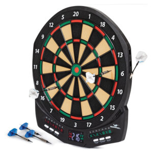Narwhal Bristle Dartboard, Revolution Electronic Dartboard, and Dartboard with Cabinet