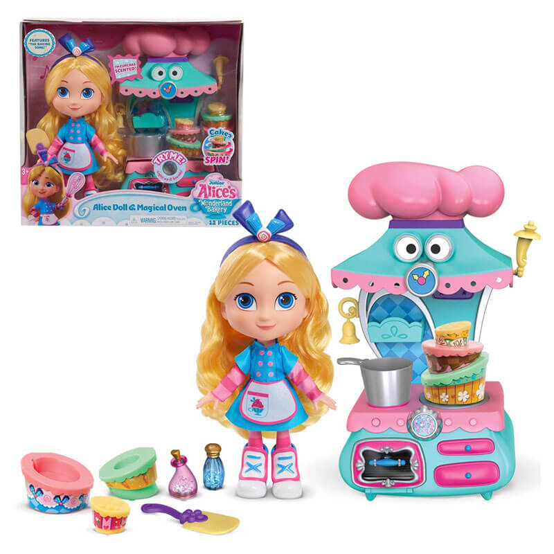 Disney Junior 98511 Alice's Wonderland Bakery Bag Set with Toy Kitchen Accessories
